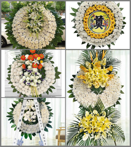 山西阳泉平定县柏井镇白灰村花圈速递